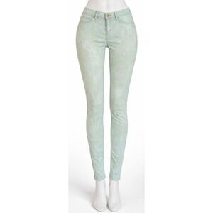 Life in Progress Forever 21 Mint Green Acid Wash Skinny Jeans Womens Size 29